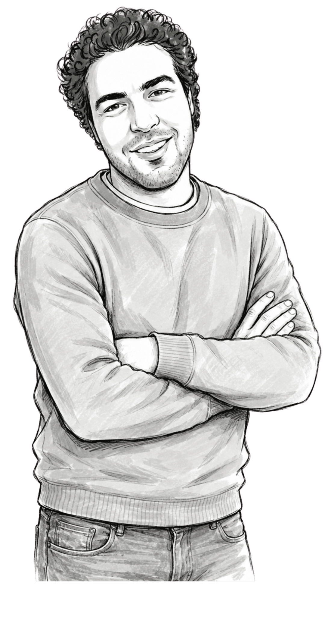 Illustrated portrait of Michael Arsenault, Operations Manager at Simcoe Muskoka Home Comfort