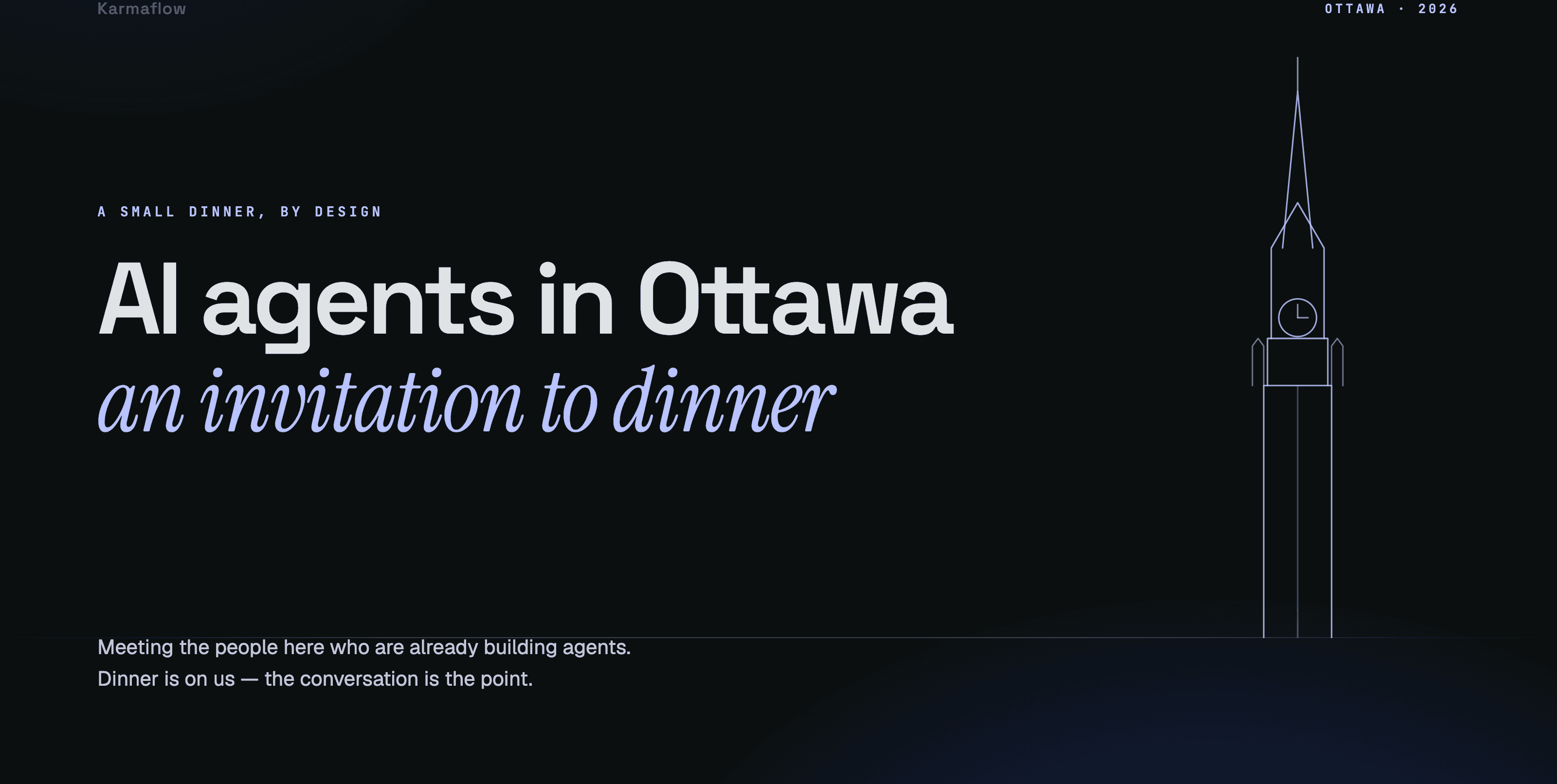AI agents in Ottawa — an invitation to dinner, from Karmaflow
